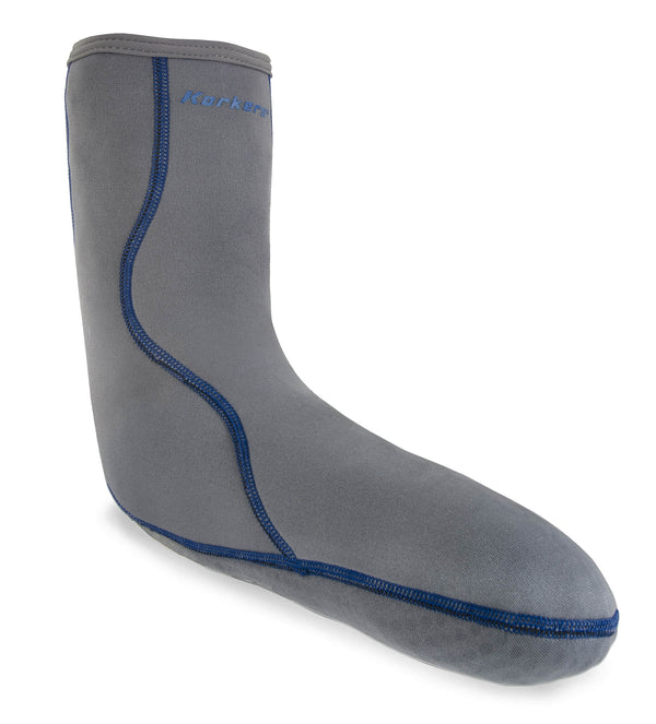 Grey 2.5mm Korkers I-Drain Neoprene Guard Sock for wet wading fly fishing in summer