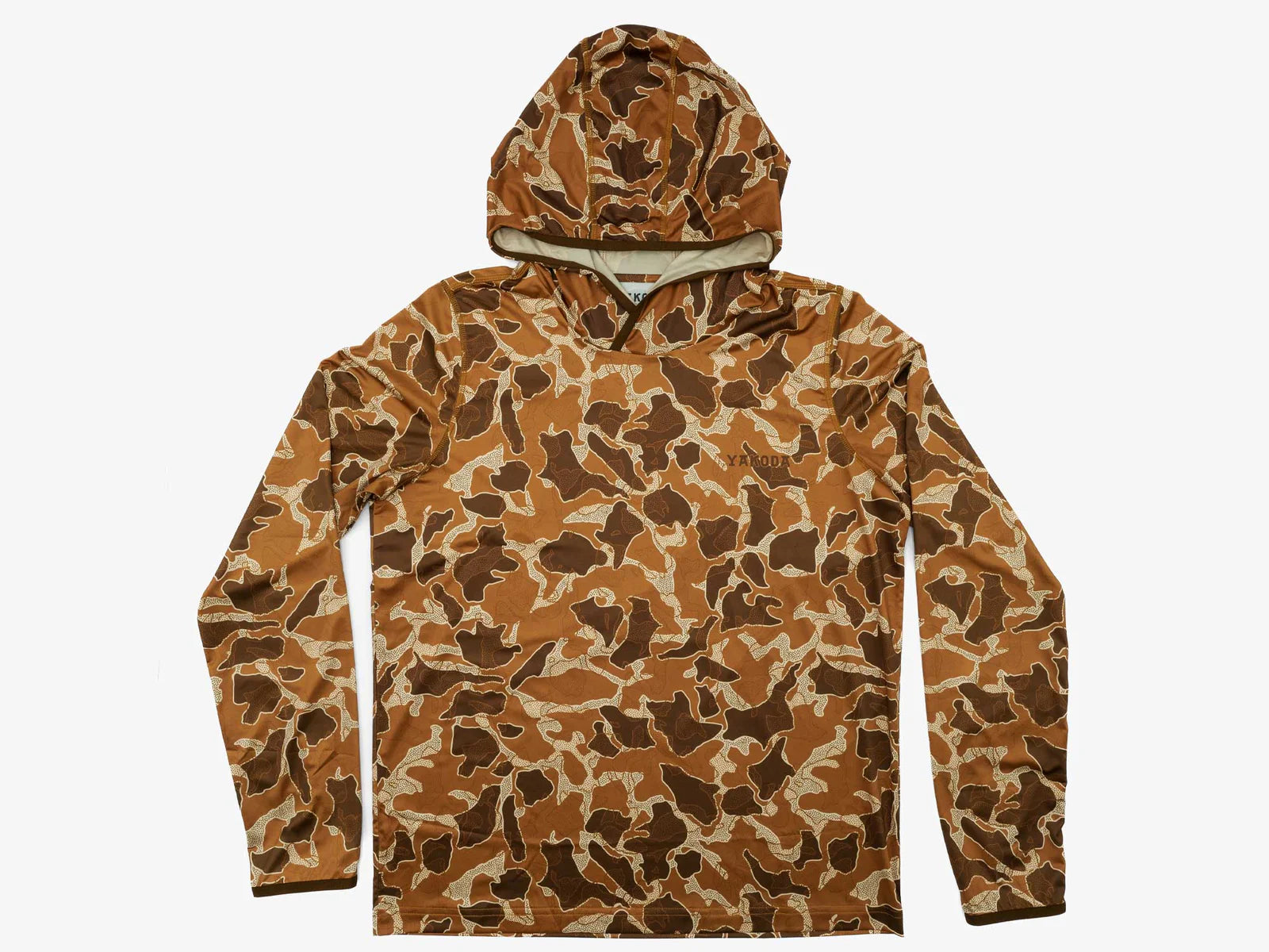 Vintage Camo Sun Hoodie from Yakoda front view best Summer Hoodie
