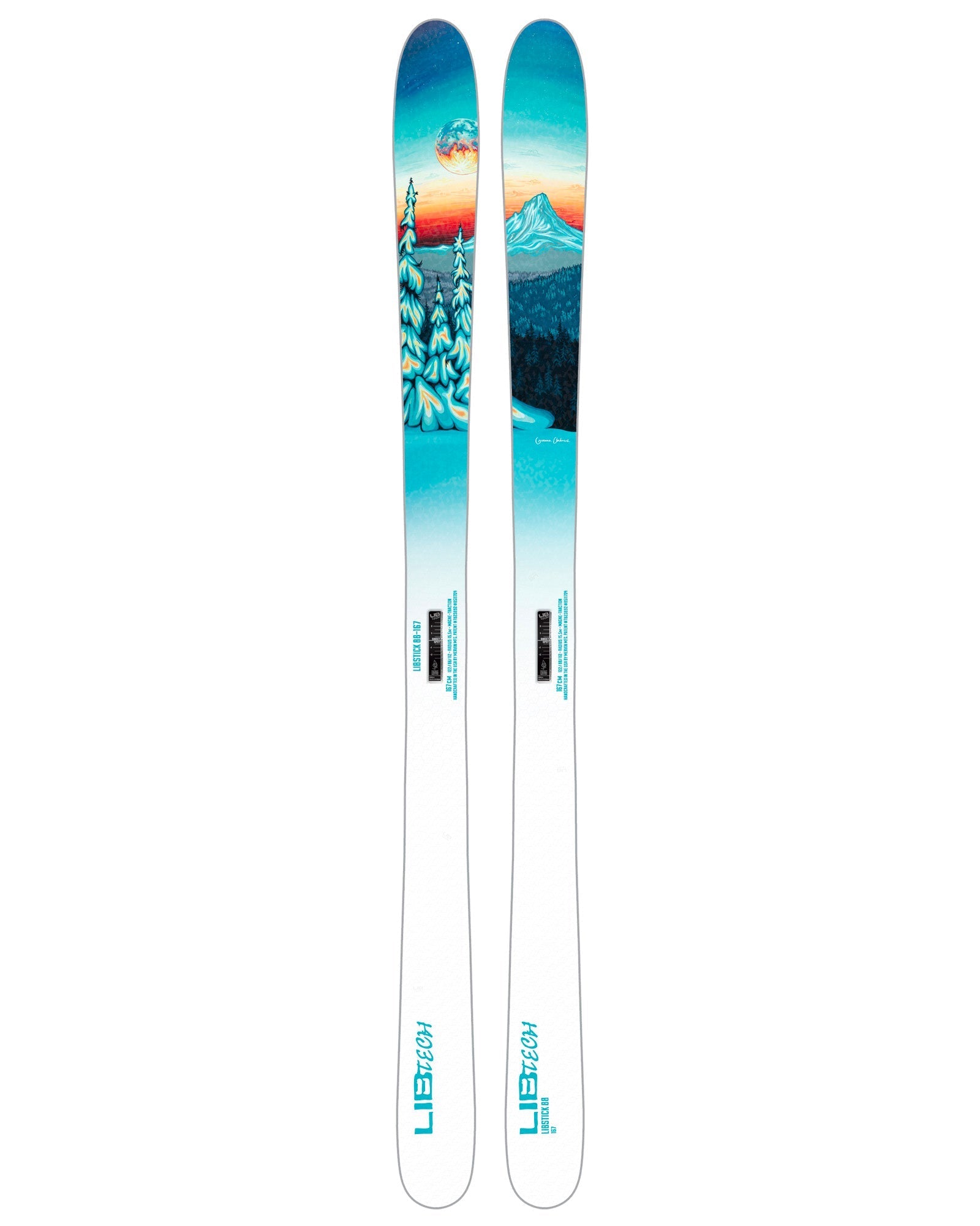 Lib Tech Libstick 88 women's skis 2026/27, topsheet graphic, 88mm all-mountain ski