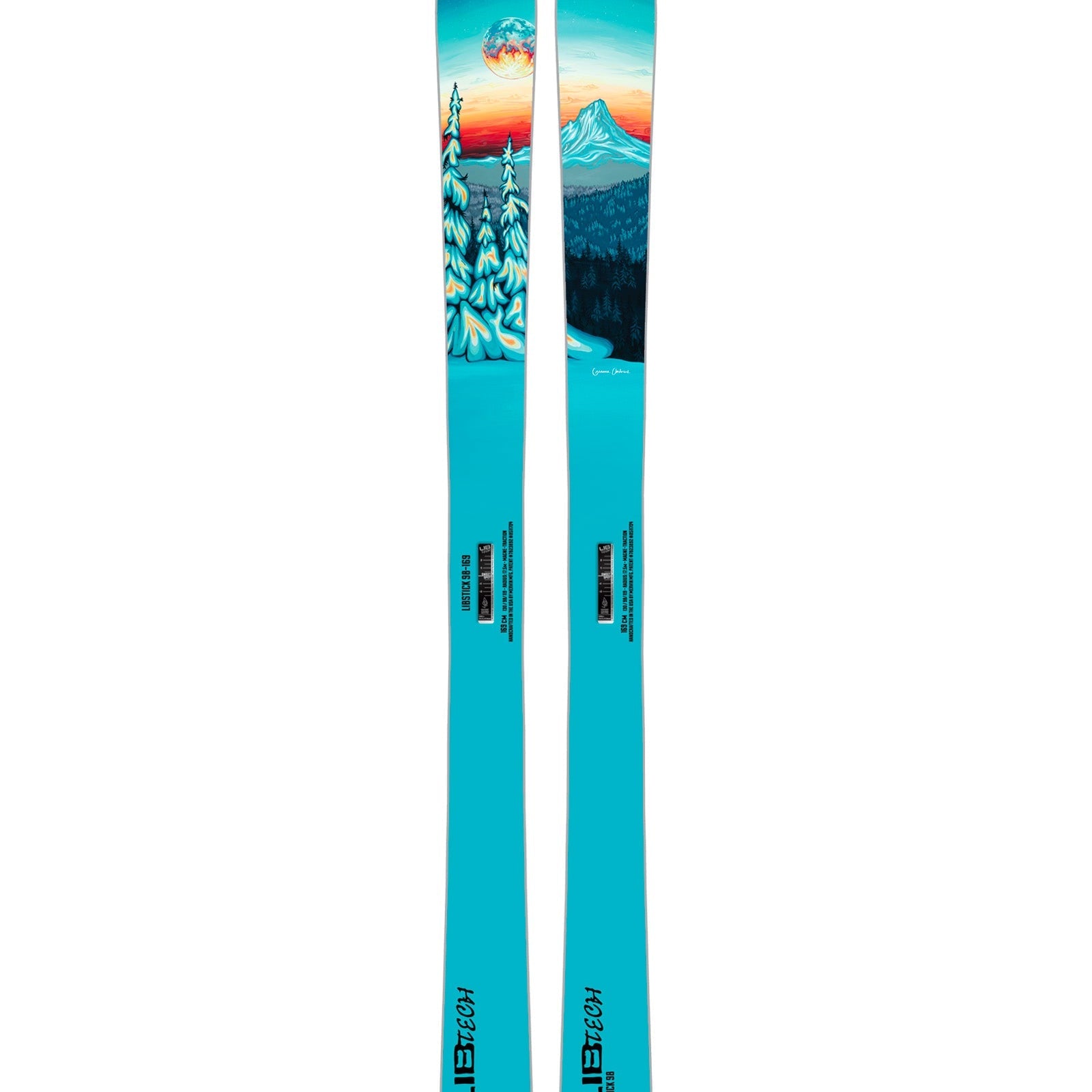 Lib Tech Libstick 98 women's skis 2026/27, topsheet graphic, 98mm freeride ski