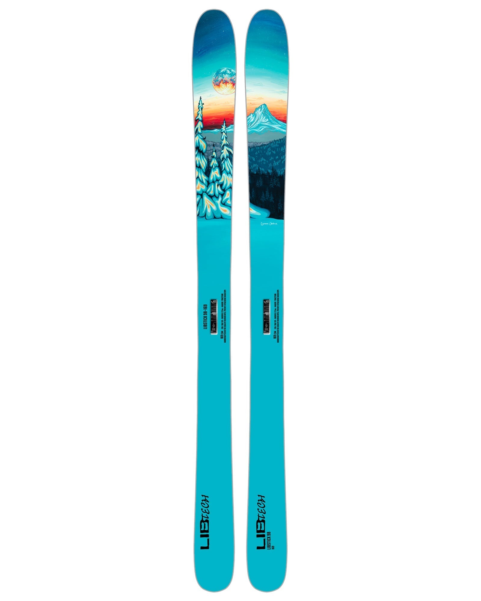 Lib Tech Libstick 98 women's skis 2026/27, topsheet graphic, 98mm freeride ski