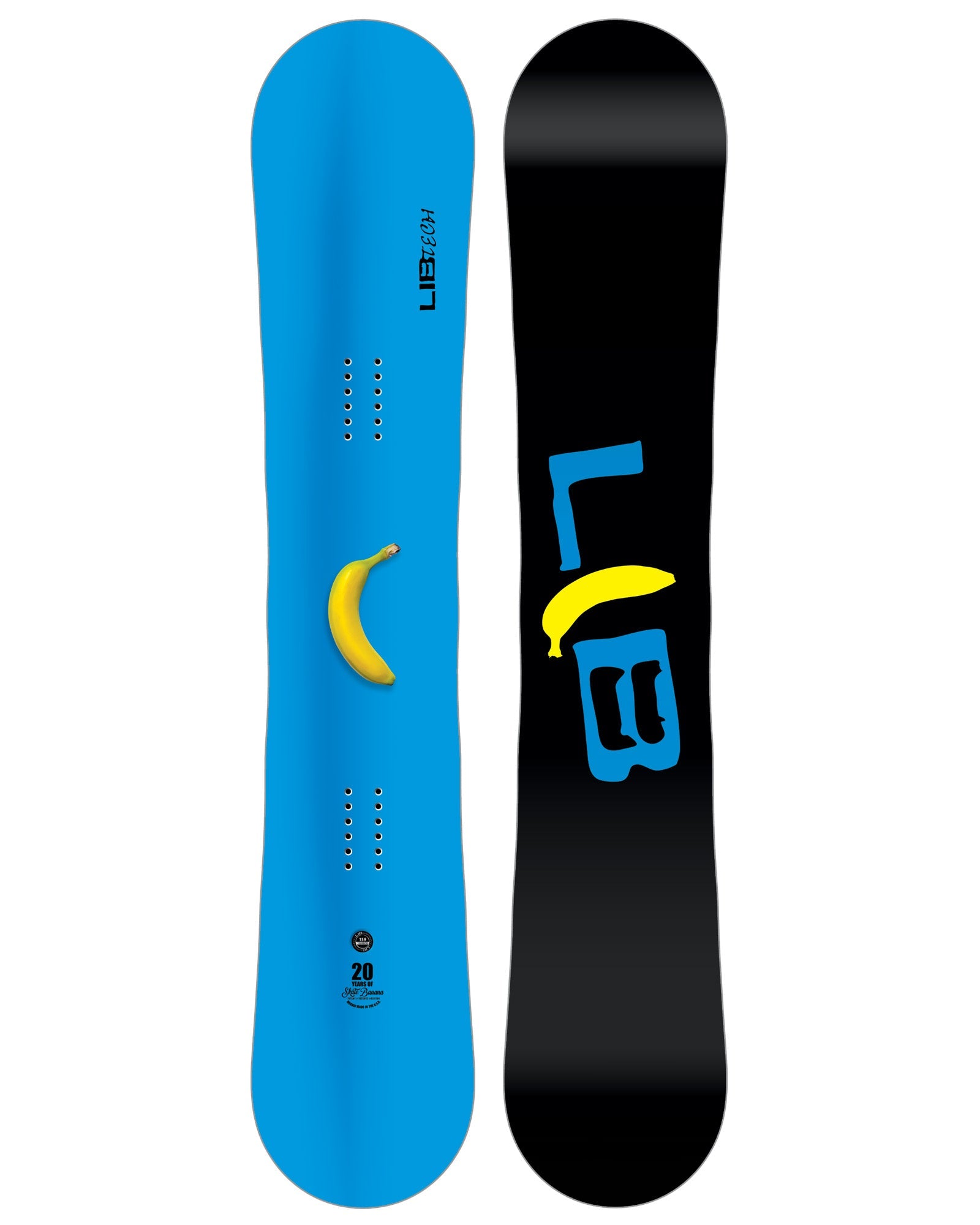 Lib Tech Skate Banana snowboard 2026/27, topsheet graphic, twin rocker-camber board