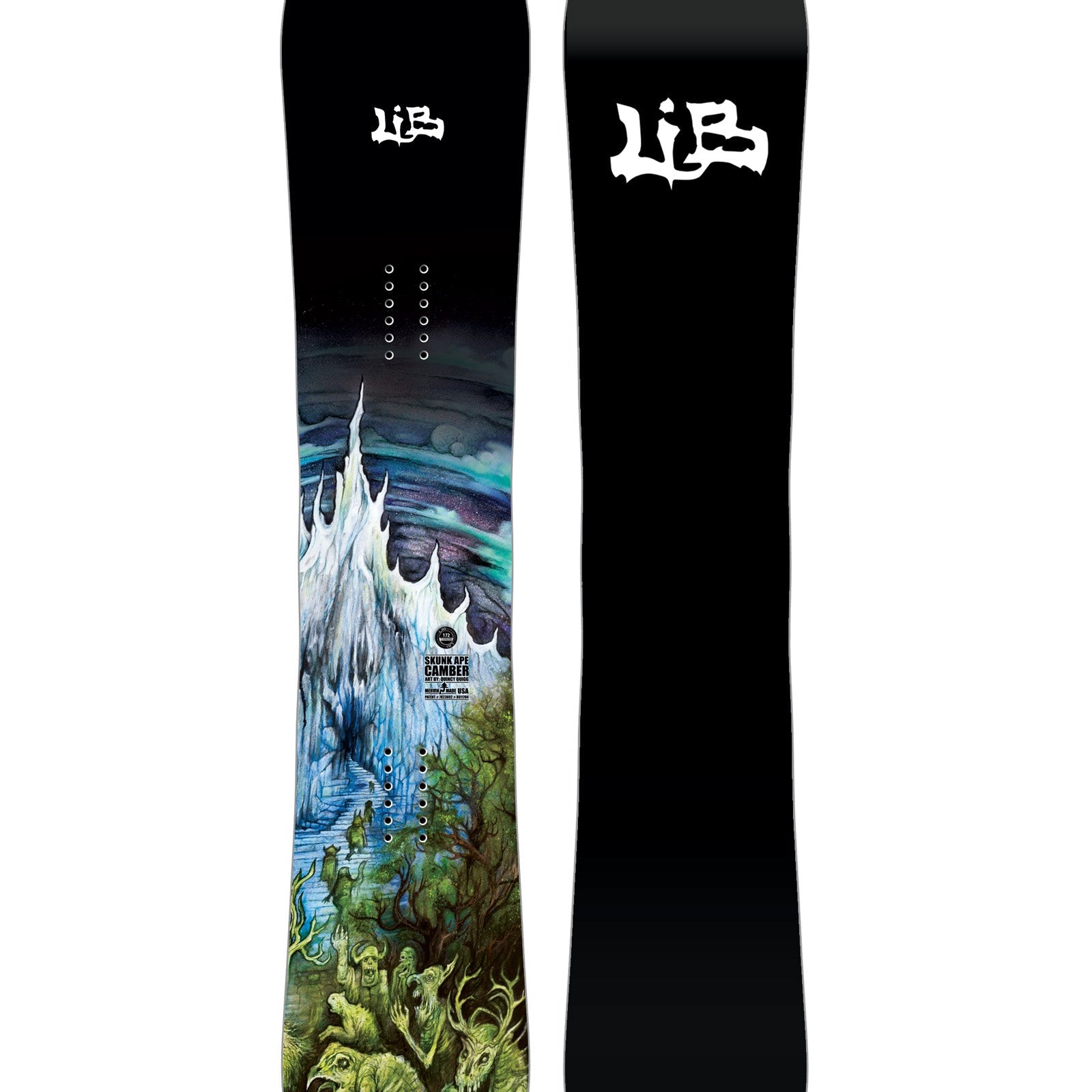 Lib Tech Skunk Ape Camber snowboard 2026/27, topsheet graphic, wide traditional camber board