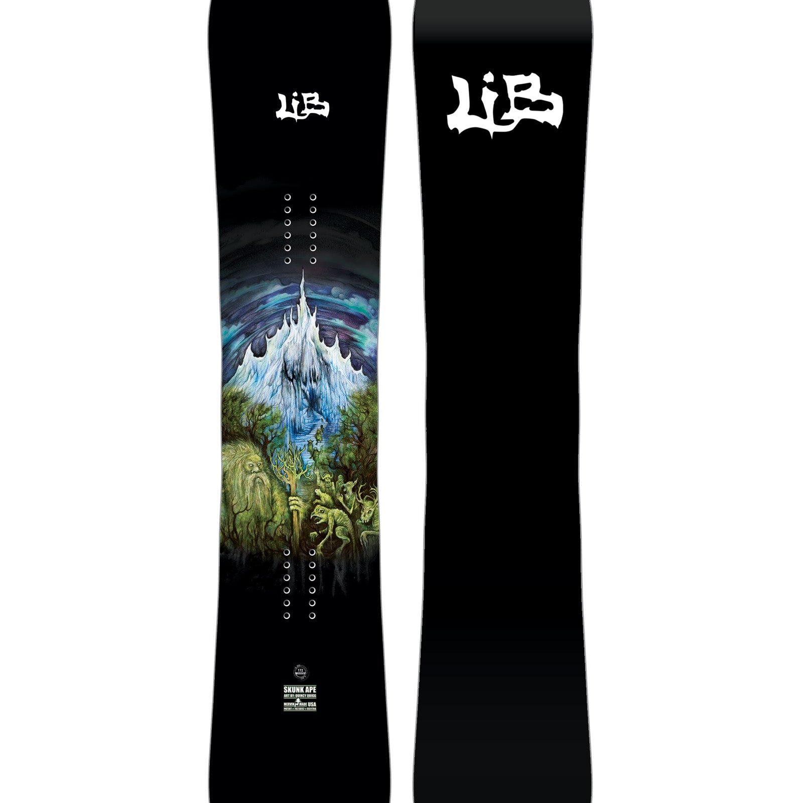Lib Tech Skunk Ape snowboard 2026/27, topsheet graphic, wide board for large boots