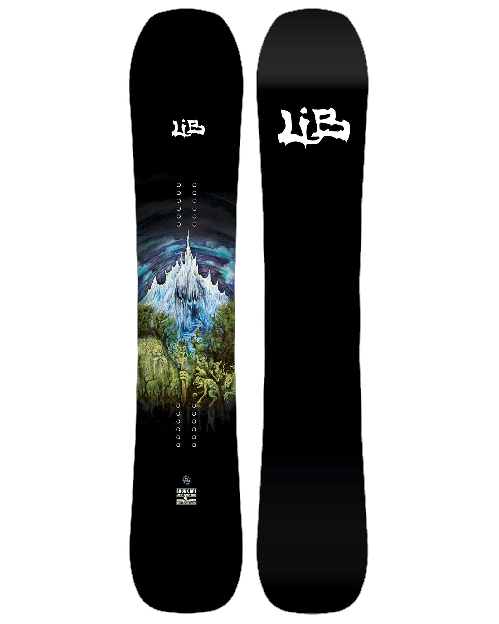 Lib Tech Skunk Ape snowboard 2026/27, topsheet graphic, wide board for large boots