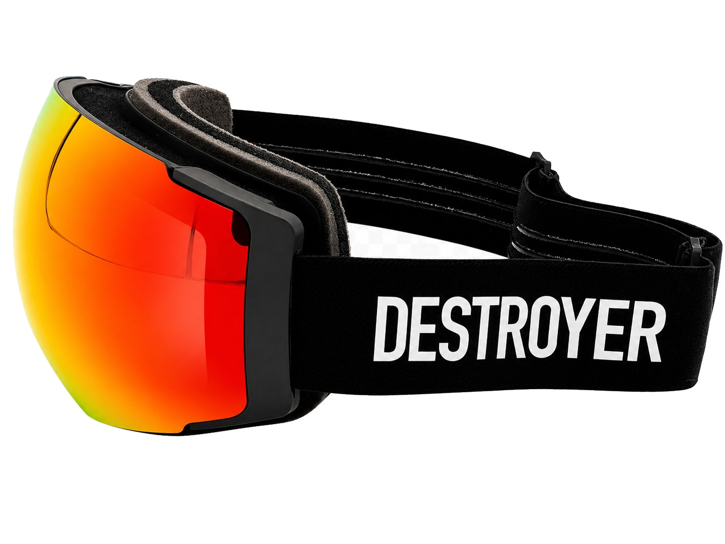 Destroyer Pioneer Goggle - Black / White Wordmark - Hi Def Red