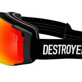 Destroyer Pioneer Goggle - Black / White Wordmark - Hi Def Red
