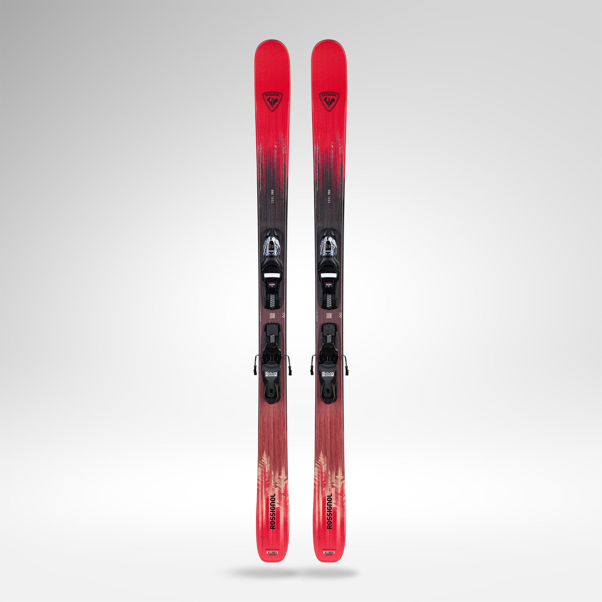 Rossignol Soul Pro skis with Look Xpress 10 GW bindings, 90mm waist twin tip