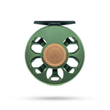 Ross Reels Cimarron Fly Reel close-up front view Matte Olive