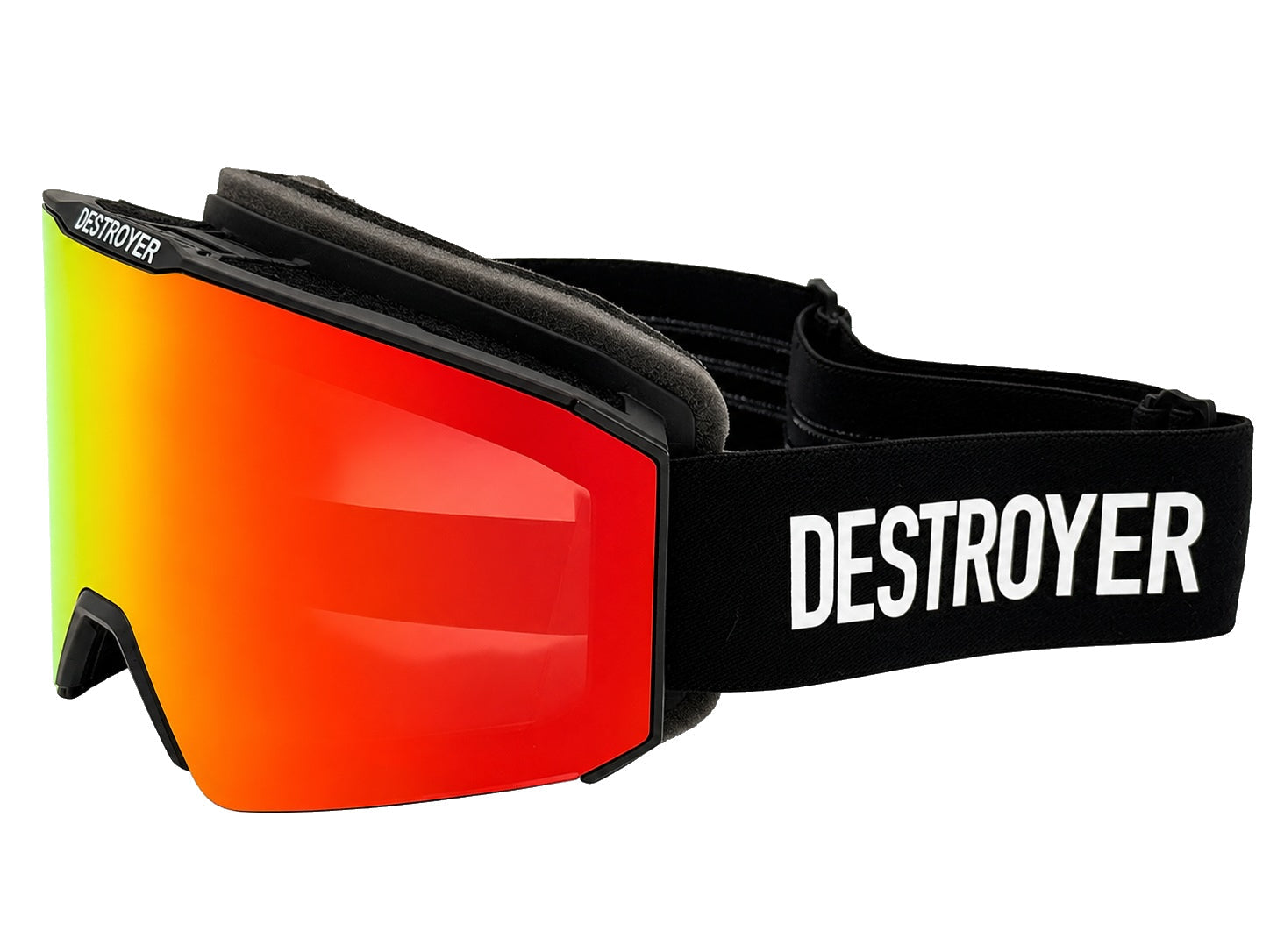 Destroyer Hard Coin Goggle - Black / White Wordmark - Hi Def Red