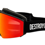Destroyer Hard Coin Goggle - Black / White Wordmark - Hi Def Red