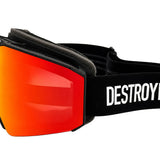 Destroyer Hard Coin Goggle - Black / White Wordmark - Hi Def Red