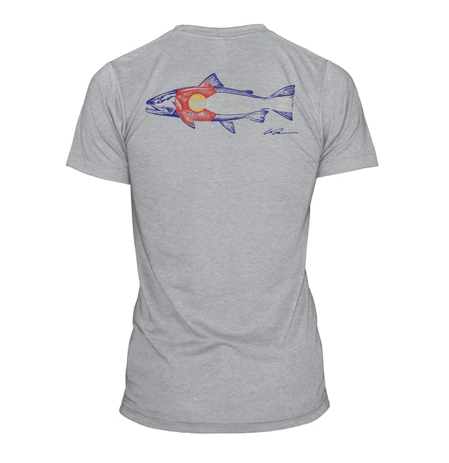 Longmont Fly Shop, Fly Fishing Longmont Colorado, Fly Fishing, Rep Your Water, Colorado Trout Artist Reserve Tee  