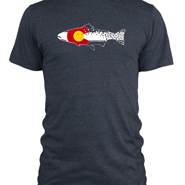 Fly Shop Longmont Colorado, Longmont Fly Fishing, Fly Fishing, Rep Your Water, Colorado Cutthroat Tee