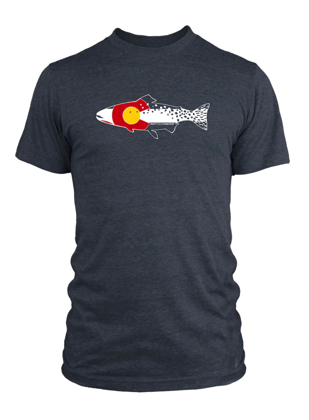 Fly Shop Longmont Colorado, Longmont Fly Fishing, Fly Fishing, Rep Your Water, Colorado Cutthroat Tee
